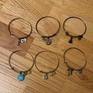 Alex and Ani Gold Charm Bracelet Set